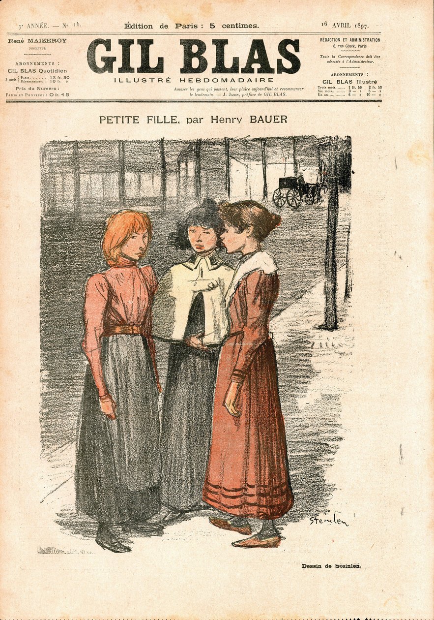 Copertina di "Gil Blas" da Théophile Alexandre Steinlen