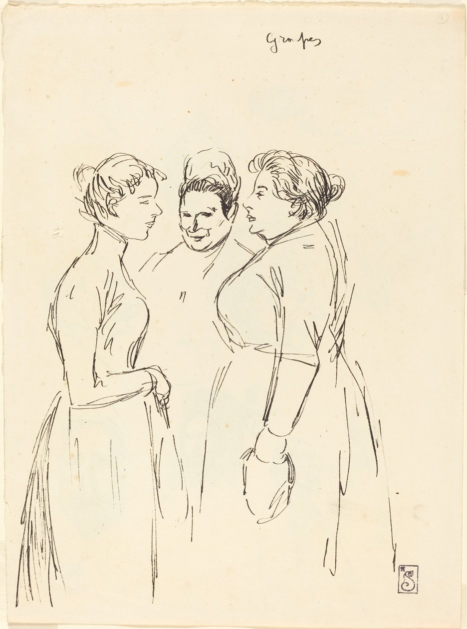 Donne che Chiacchierano da Théophile Alexandre Steinlen