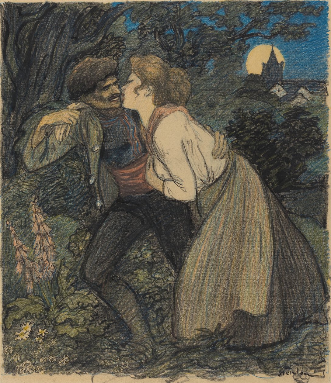 La cagna al lupo da Théophile Alexandre Steinlen