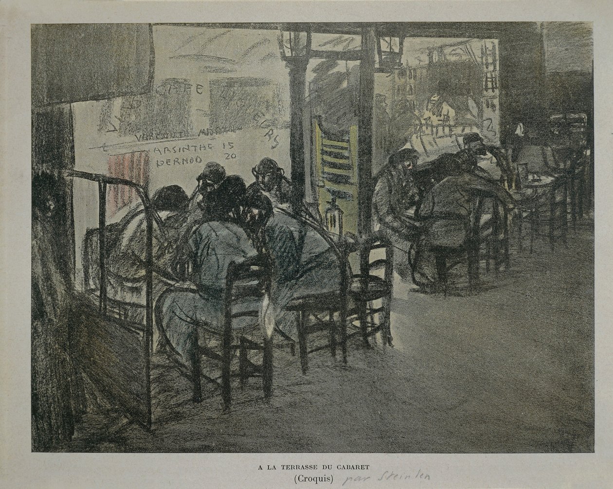 Parigi sulla terrazza del caffè da Théophile Alexandre Steinlen