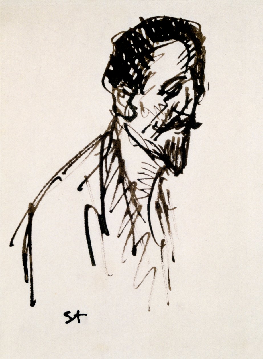 Ritratto di Jehan Rictus, XX secolo da Théophile Alexandre Steinlen