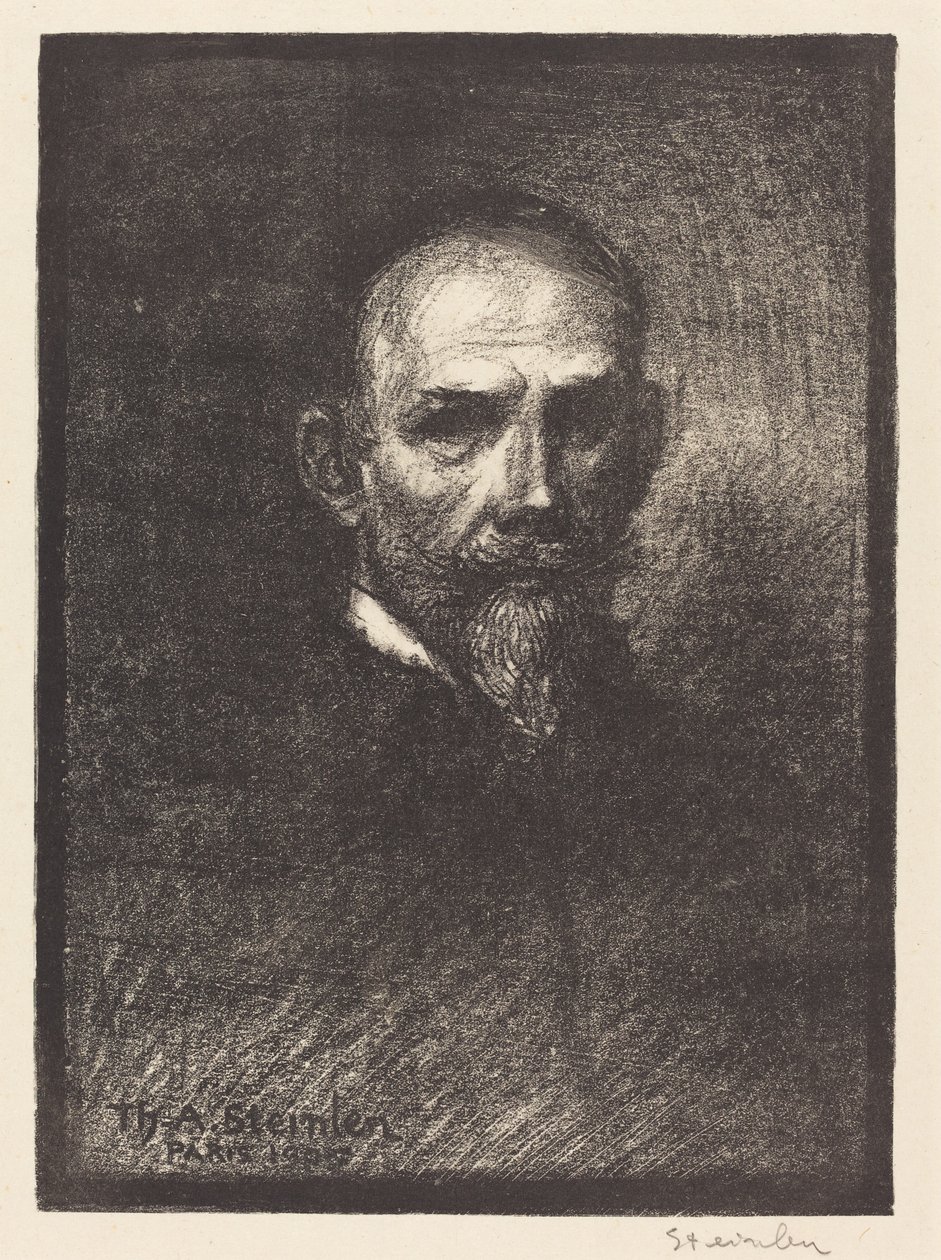 Autoritratto (Steinlen di fronte, testa dritta) da Théophile Alexandre Steinlen