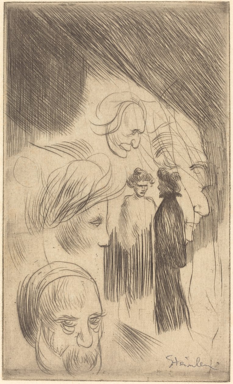 Piatto di schizzi da Théophile Alexandre Steinlen