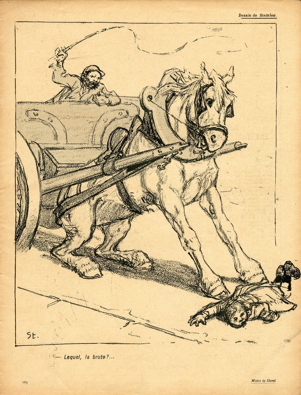 Il piatto di burro, satirico a colori da Théophile Alexandre Steinlen