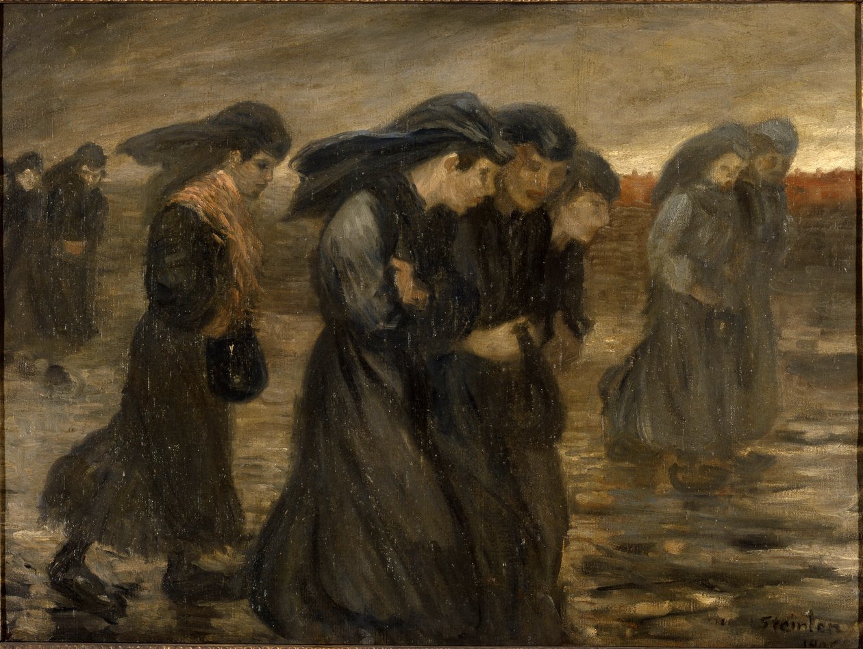 Il ritorno delle operaie da Théophile Alexandre Steinlen