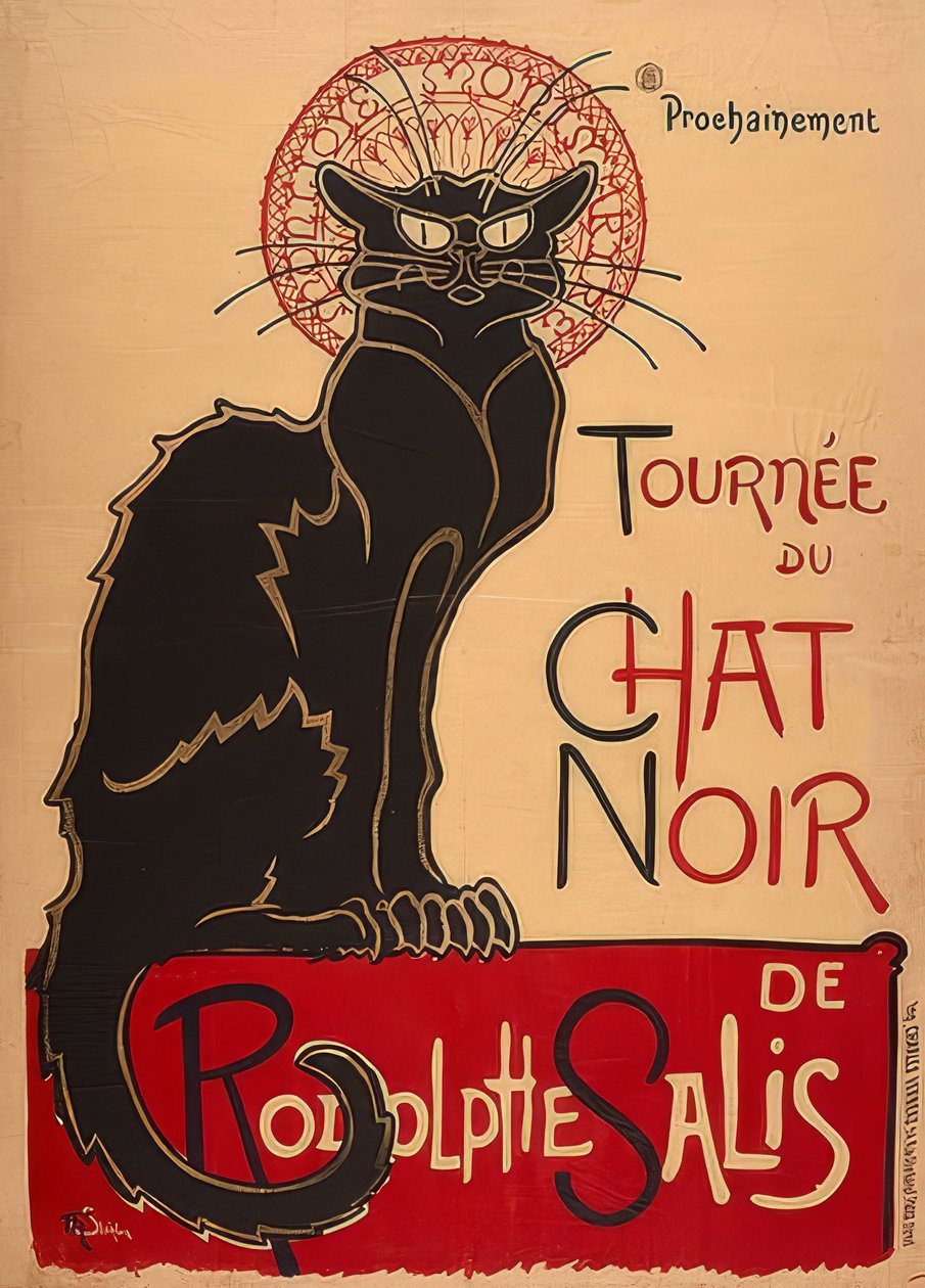 Tournée du Chat Noir de Rodolphe Salis (prima versione) da Théophile Alexandre Steinlen