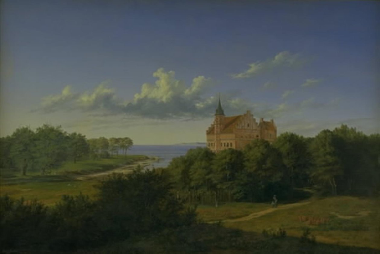 Un paesaggio con una tenuta. Composizione da Thorald Læssøe