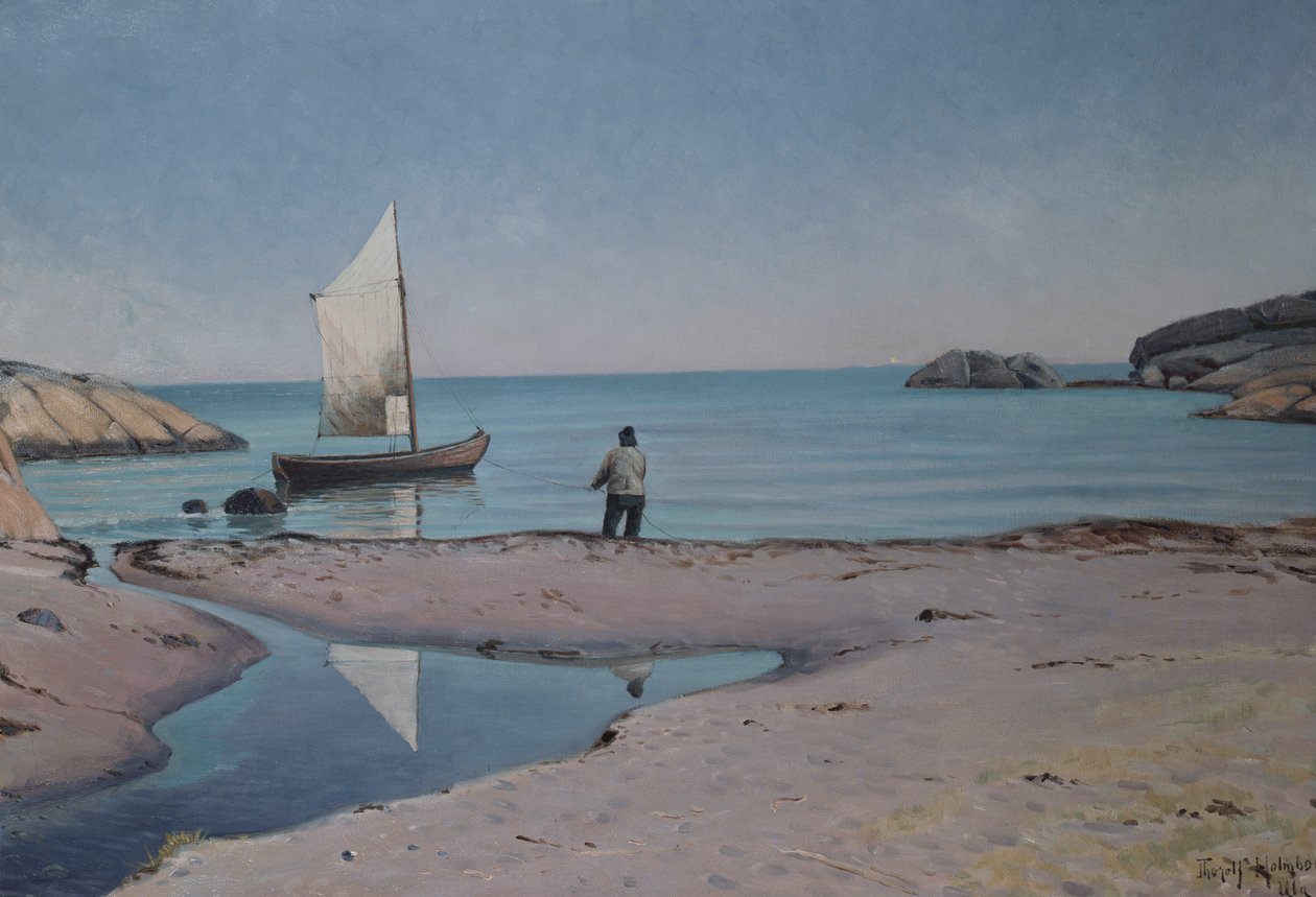 Sezione di spiaggia a Ula da Thorolf Holmboe