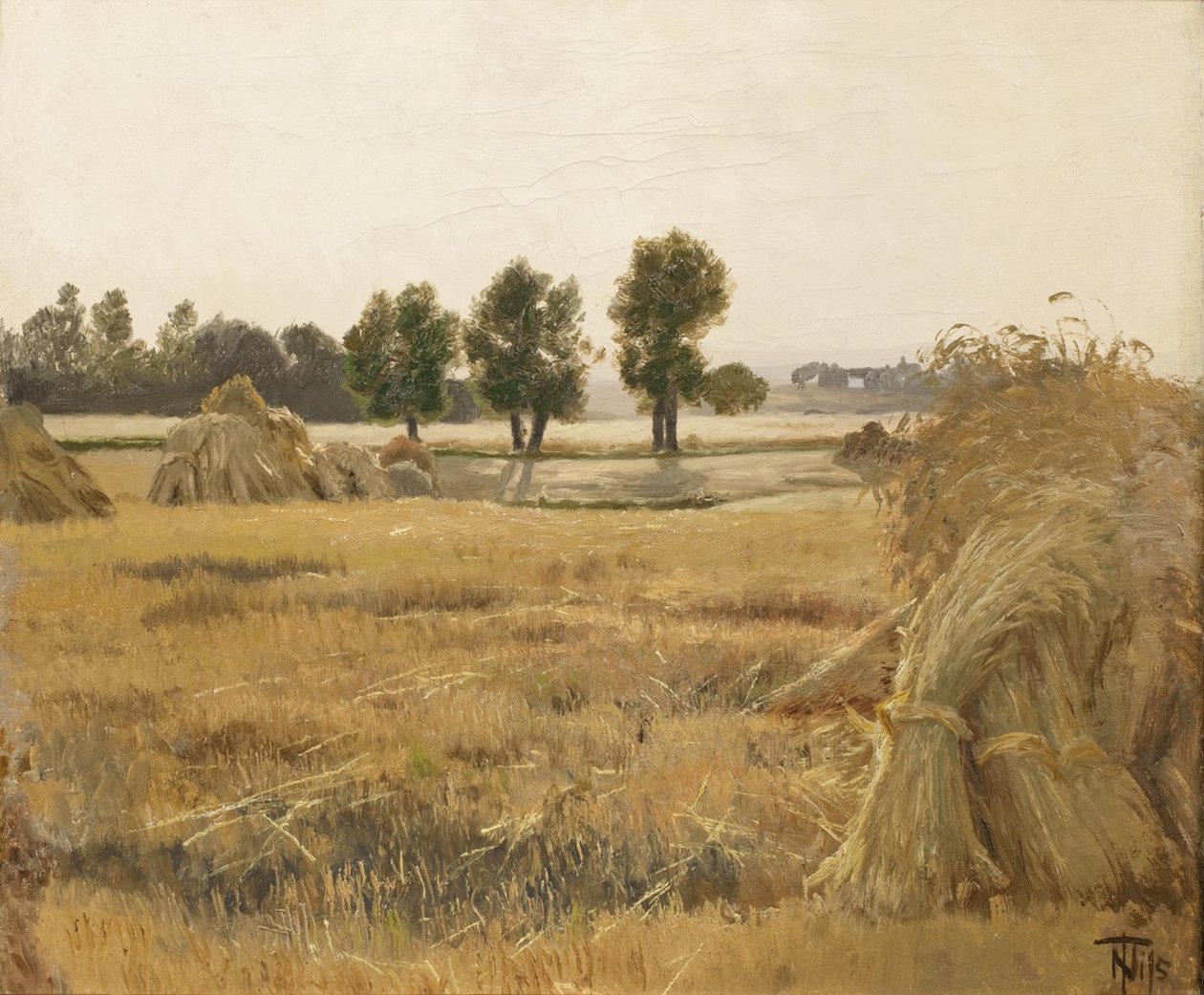 Campo con covoni di grano da Thorvald Niss
