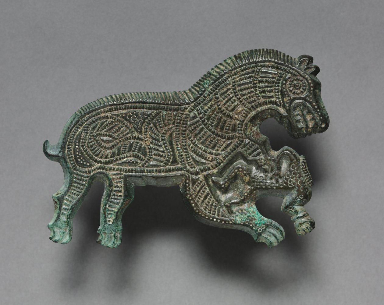Lupo che attacca un uomo, 400-300 a.C. da Thracian Thracian
