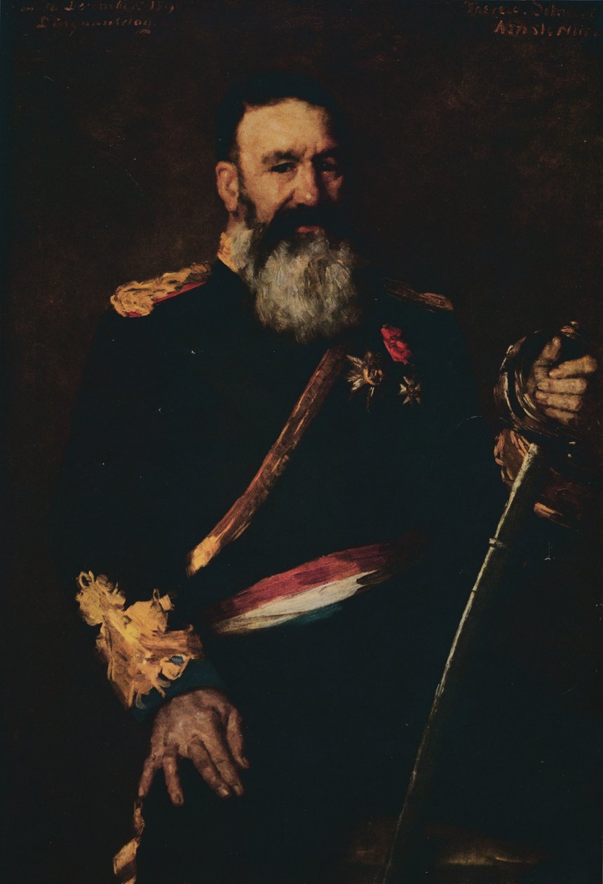 Generale Piet Joubert, Comandante in Capo della Repubblica Sudafricana Olandese, 1890 da Thérèse Schwartze