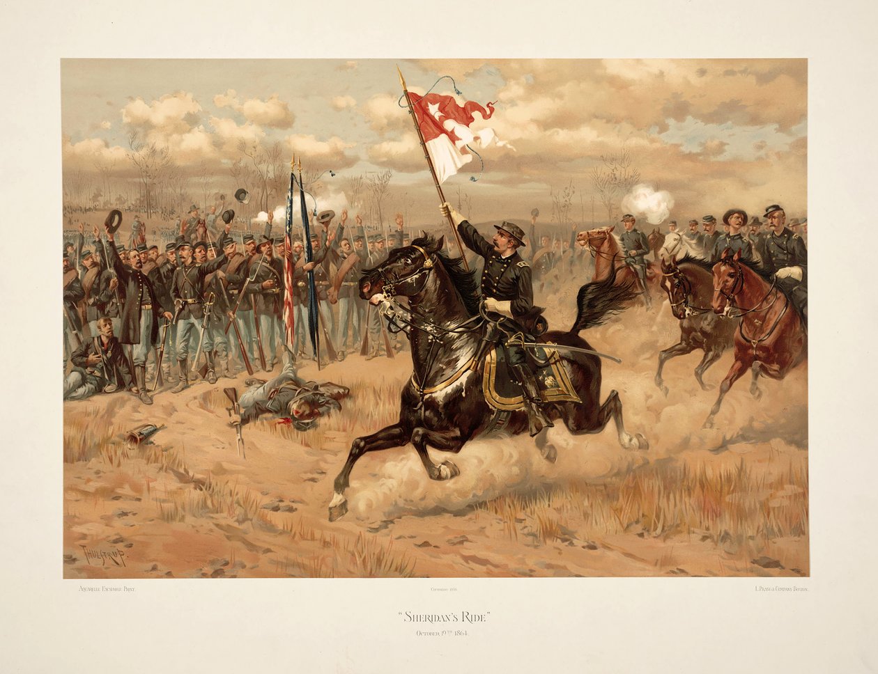 La cavalcata di Sheridan, pub. L Prang & Co., 1886 da Thure de Tulstrup