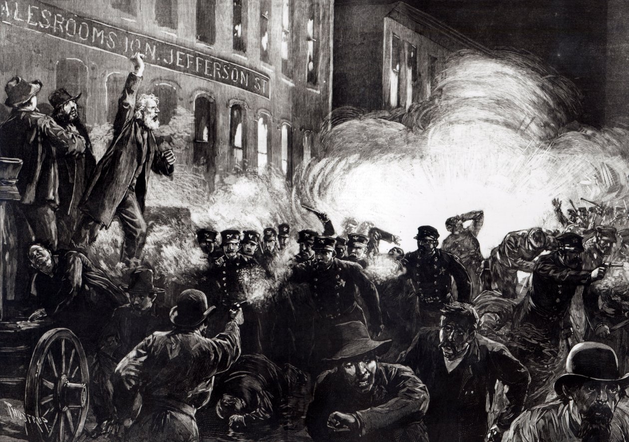 La rivolta anarchica a Chicago: una bomba esplosiva tra la polizia, da 