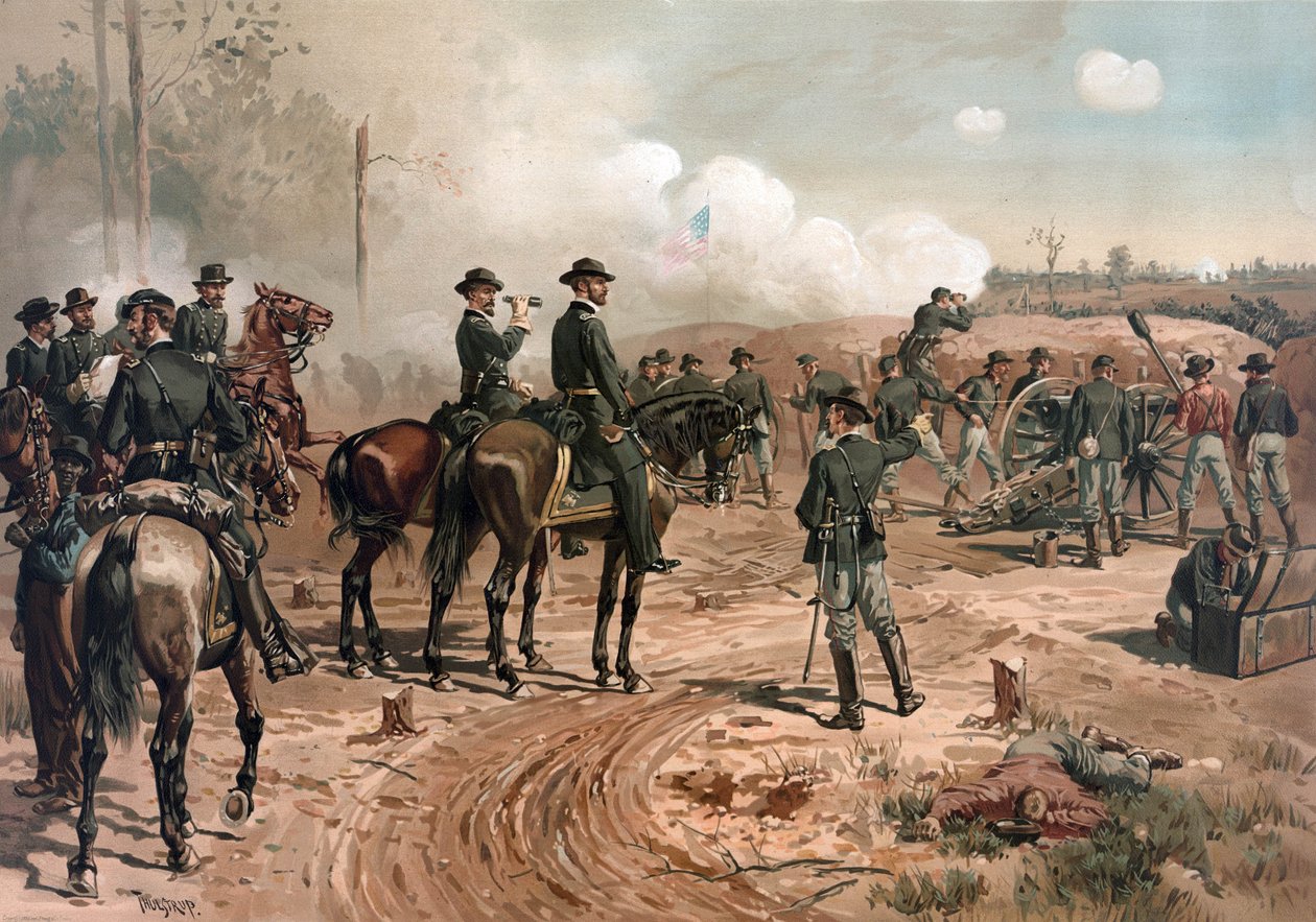 Guerra civile americana: il generale Sherman durante l