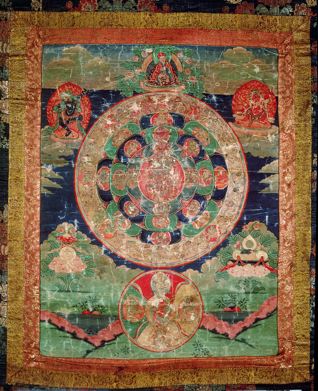 Bardo Mandala, Thangka che mostra il periodo tra la morte e la reincarnazione da Tibetan School