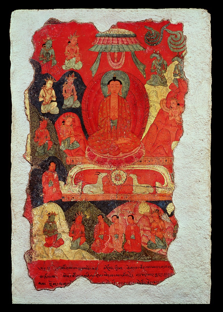 Il primo sermone di Buddha da Tibetan School