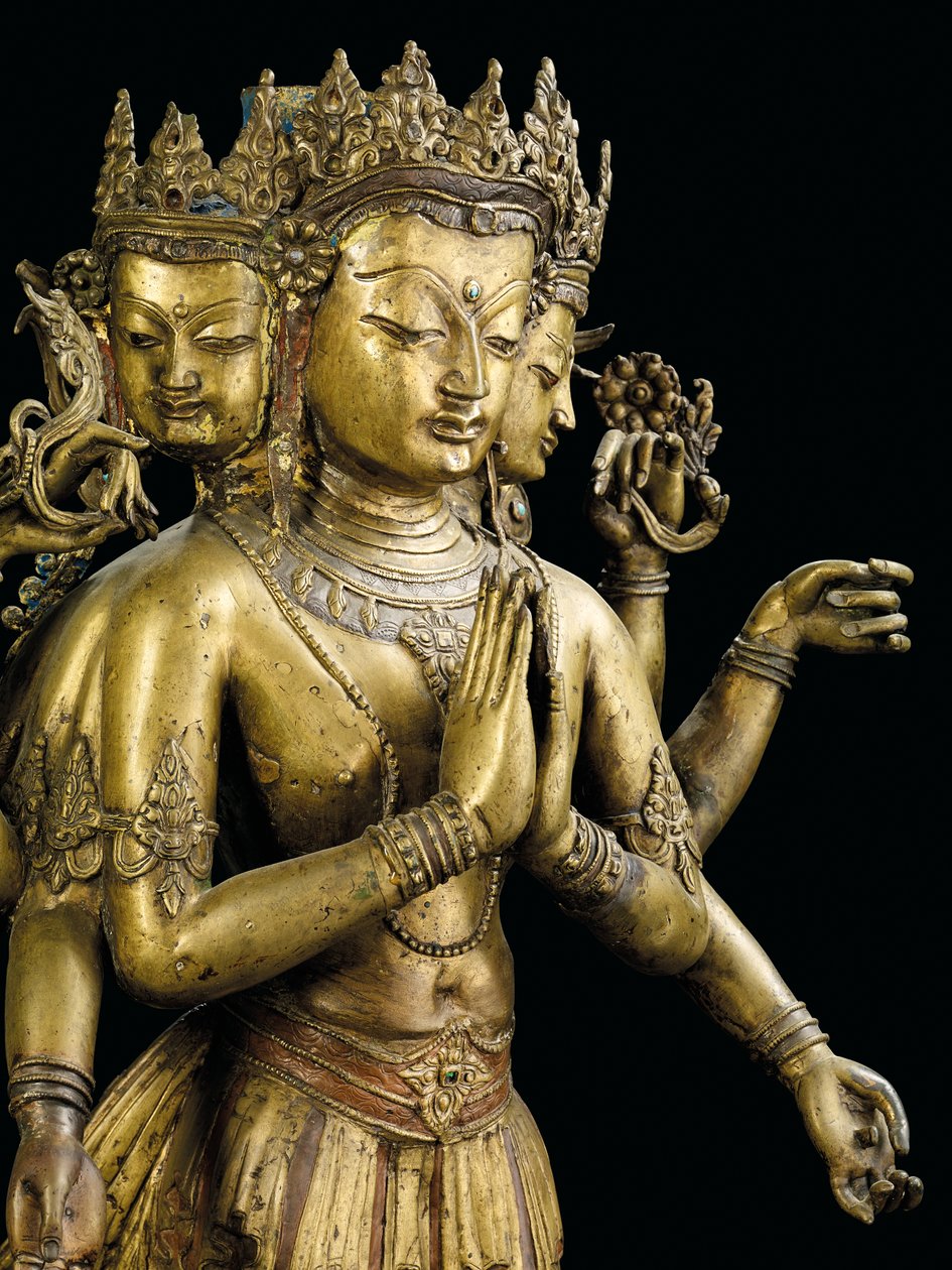 Statua di Ekadashalokeshvara da Tibetan School