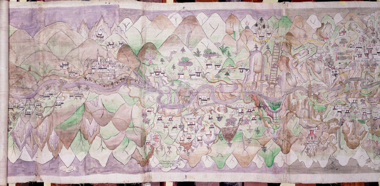 La sezione centrale del Tsari rongkor da Tibetan School