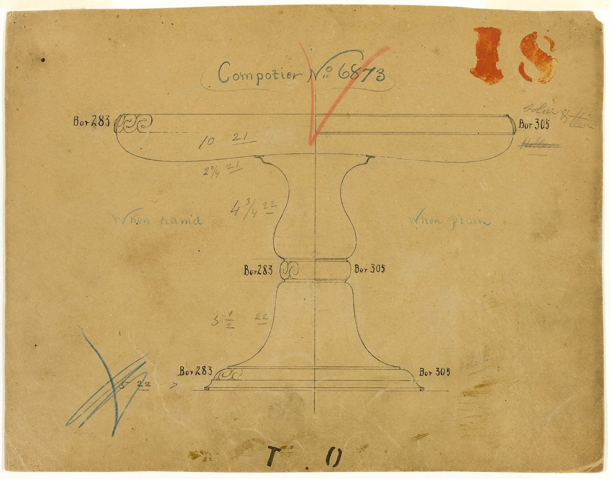 Progetto per Compotier n. 6873 da Tiffany and Company
