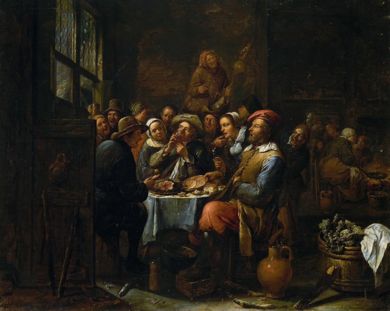 Interno di una taverna, c. 1650-1660 da Tilborgh