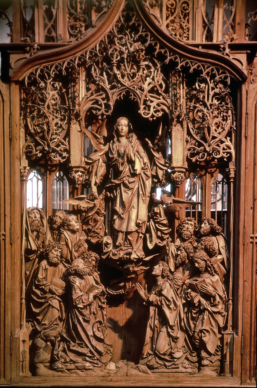 Assunzione della Vergine, pannello centrale del Marienaltar, 1505-10 da Tilman Riemenschneider