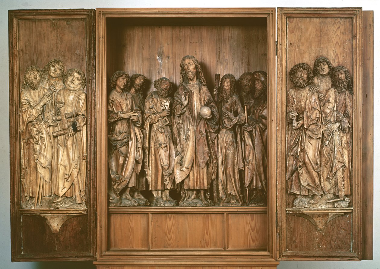 Trittico di Windsheim raffigurante Cristo con i dodici apostoli (legno) da Tilman Riemenschneider