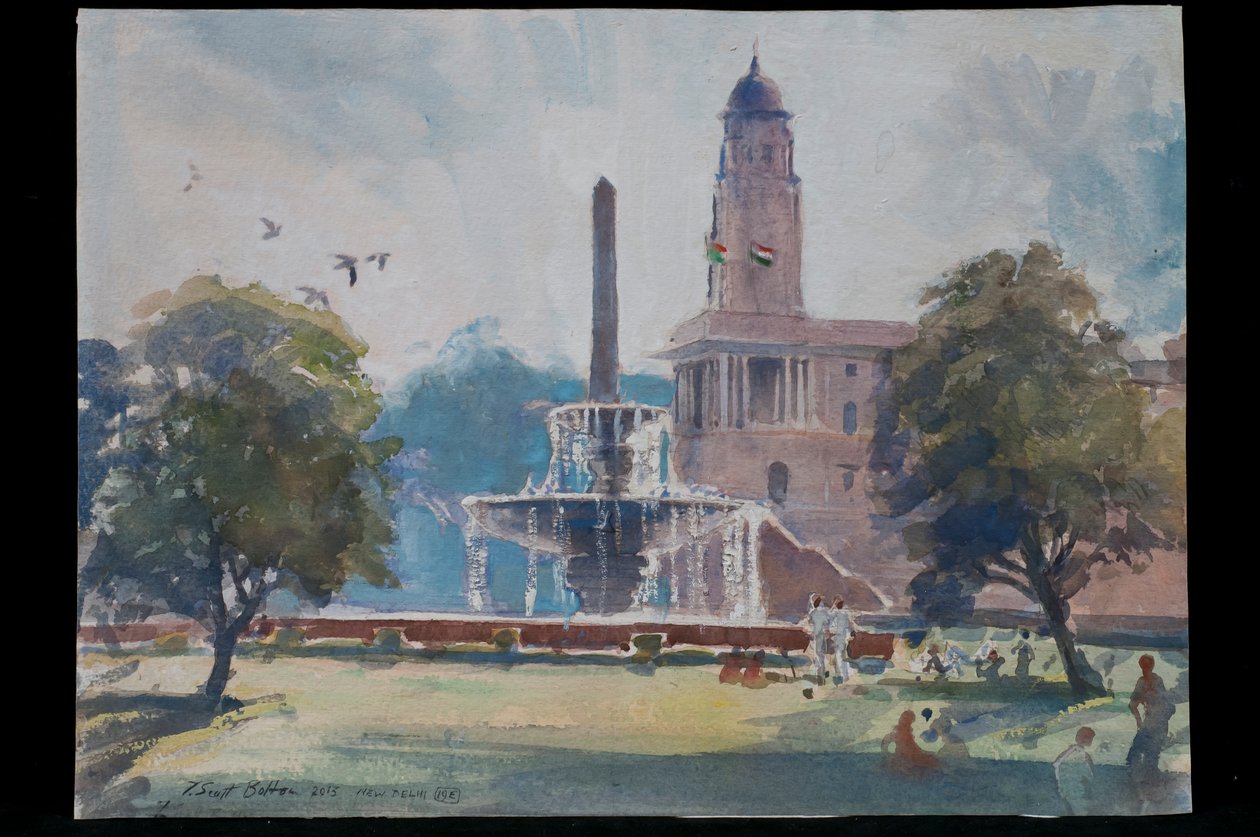 Fontana, Rajpath, Nuova Delhi, 2013 da Tim Scott Bolton