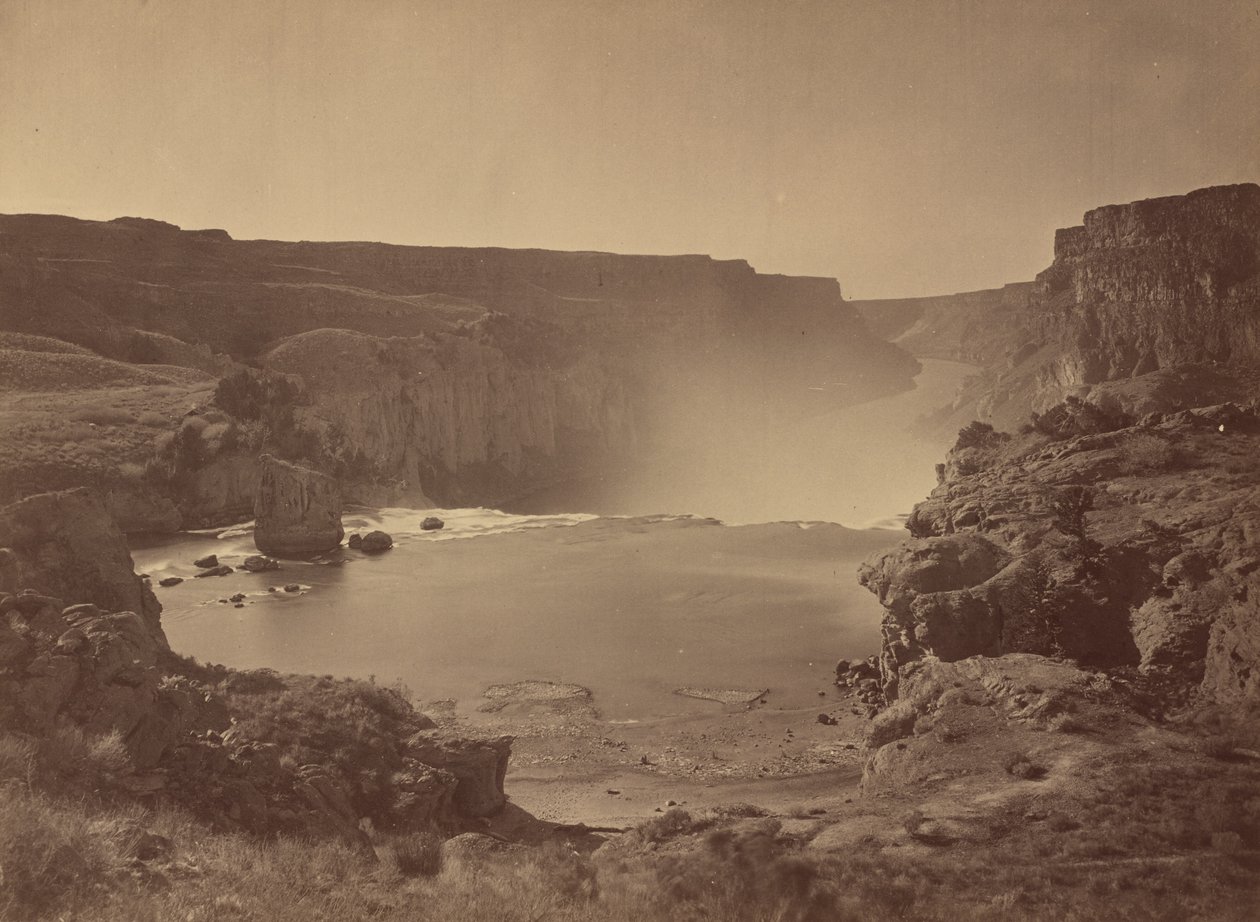 Cascate Shoshone, fiume Snake, Idaho, 1874 da Tim O Sullivan