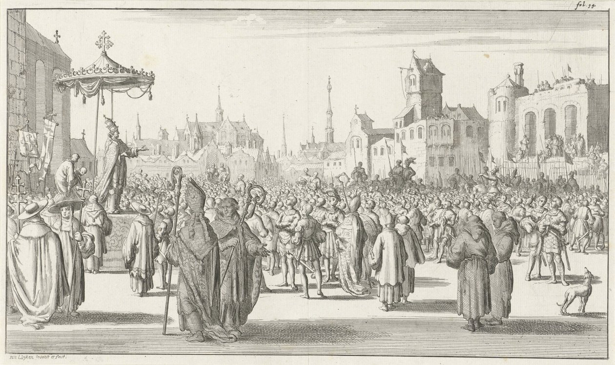 Papa Urbano II predica la Prima Crociata, 1683 da Timotheus Ten Hoorn