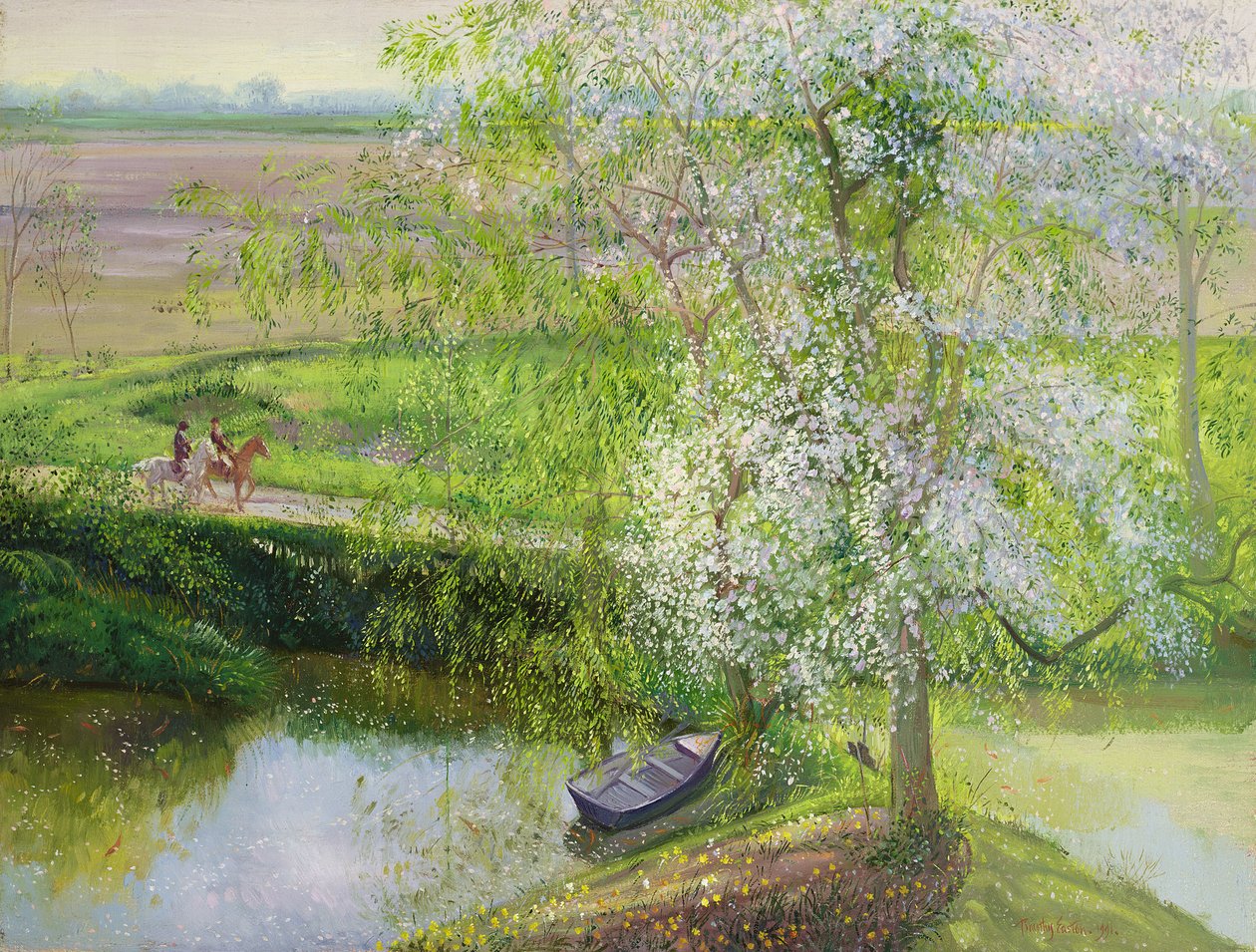 Melo in fiore e salice, 1991 da Timothy Easton