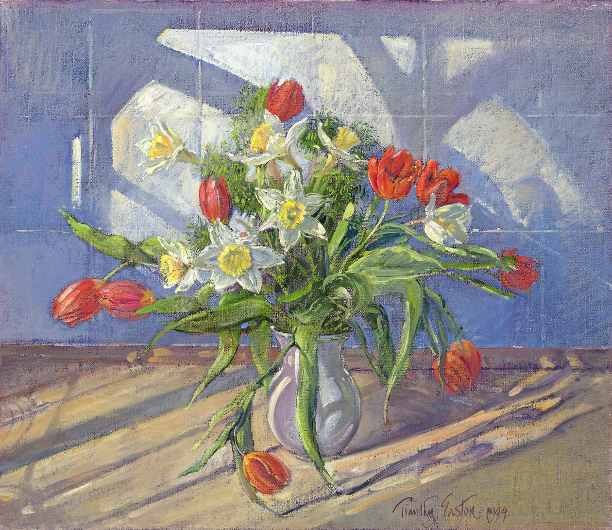 Fiori di Primavera con Riflessi di Finestra da Timothy Easton
