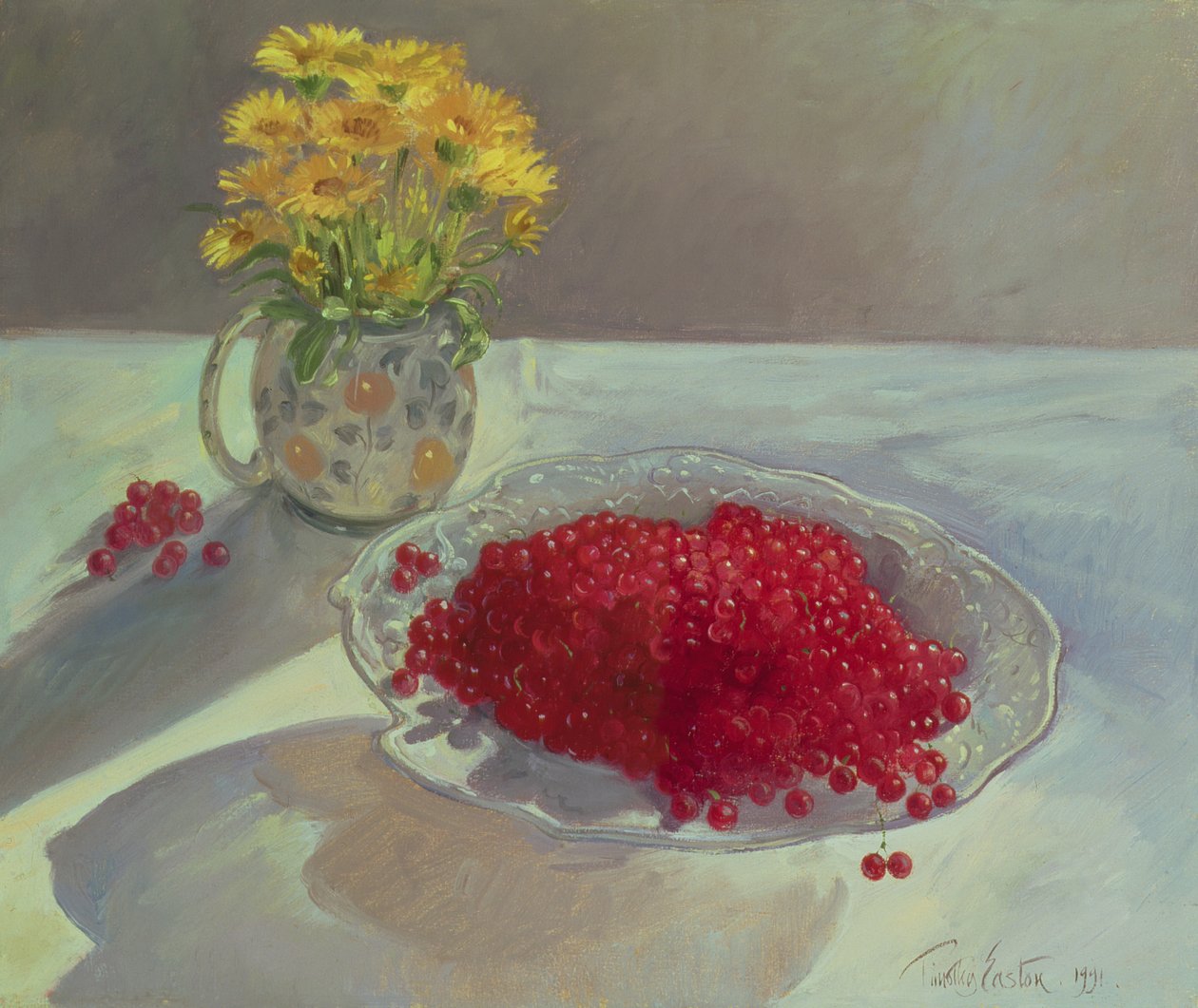 Natura morta con ribes e calendule, 1991 da Timothy Easton