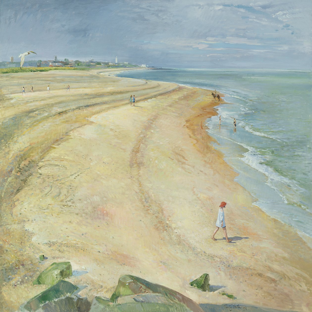 La spiaggia curva, Southwold, 1997 da Timothy Easton