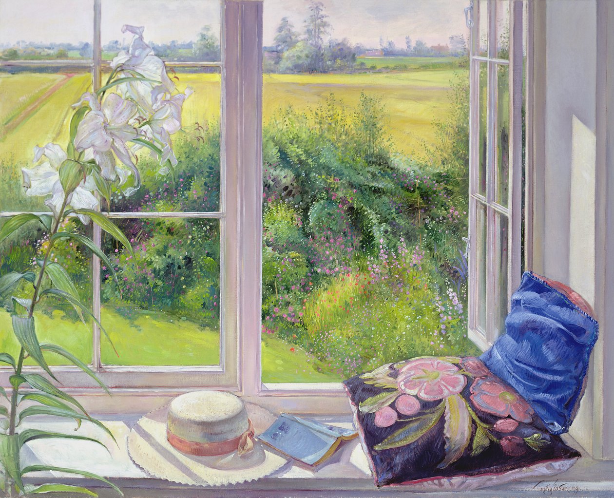 Sedile alla finestra e giglio, 1991 da Timothy Easton