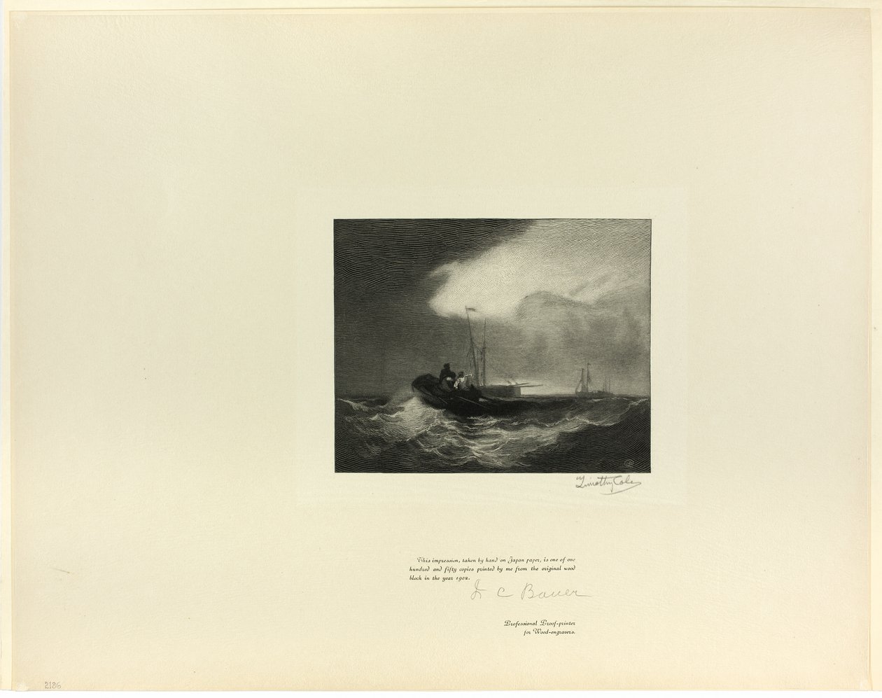Barche da pesca al largo di Yarmouth, da Vecchi Maestri Inglesi da Timothy Cole
