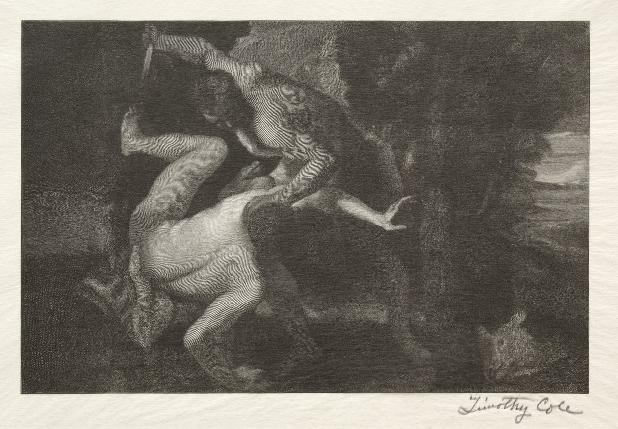 Vecchi Maestri Italiani: La Morte di Abele, 1892 da Timothy Cole