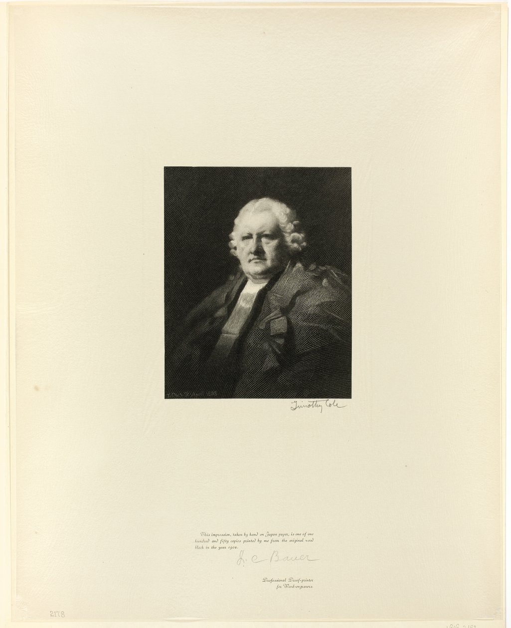 Ritratto di Lord Newton, da Old English Masters da Timothy Cole