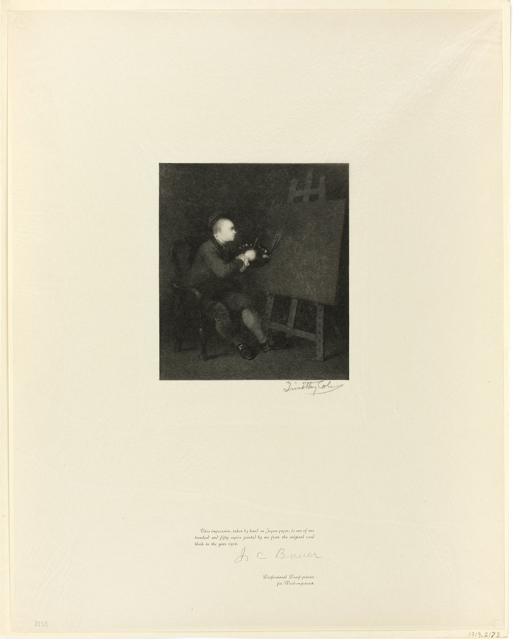 Ritratto di William Hogarth, da Old English Masters da Timothy Cole