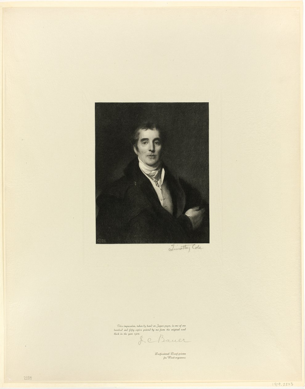 Il Duca di Wellington, da Old English Masters da Timothy Cole