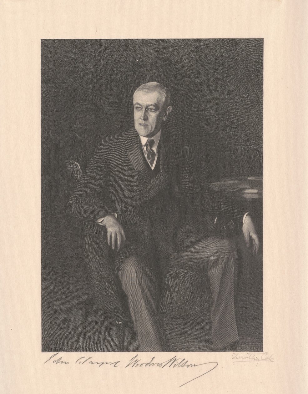 Woodrow Wilson da Timothy Cole, after John Singer Sargent