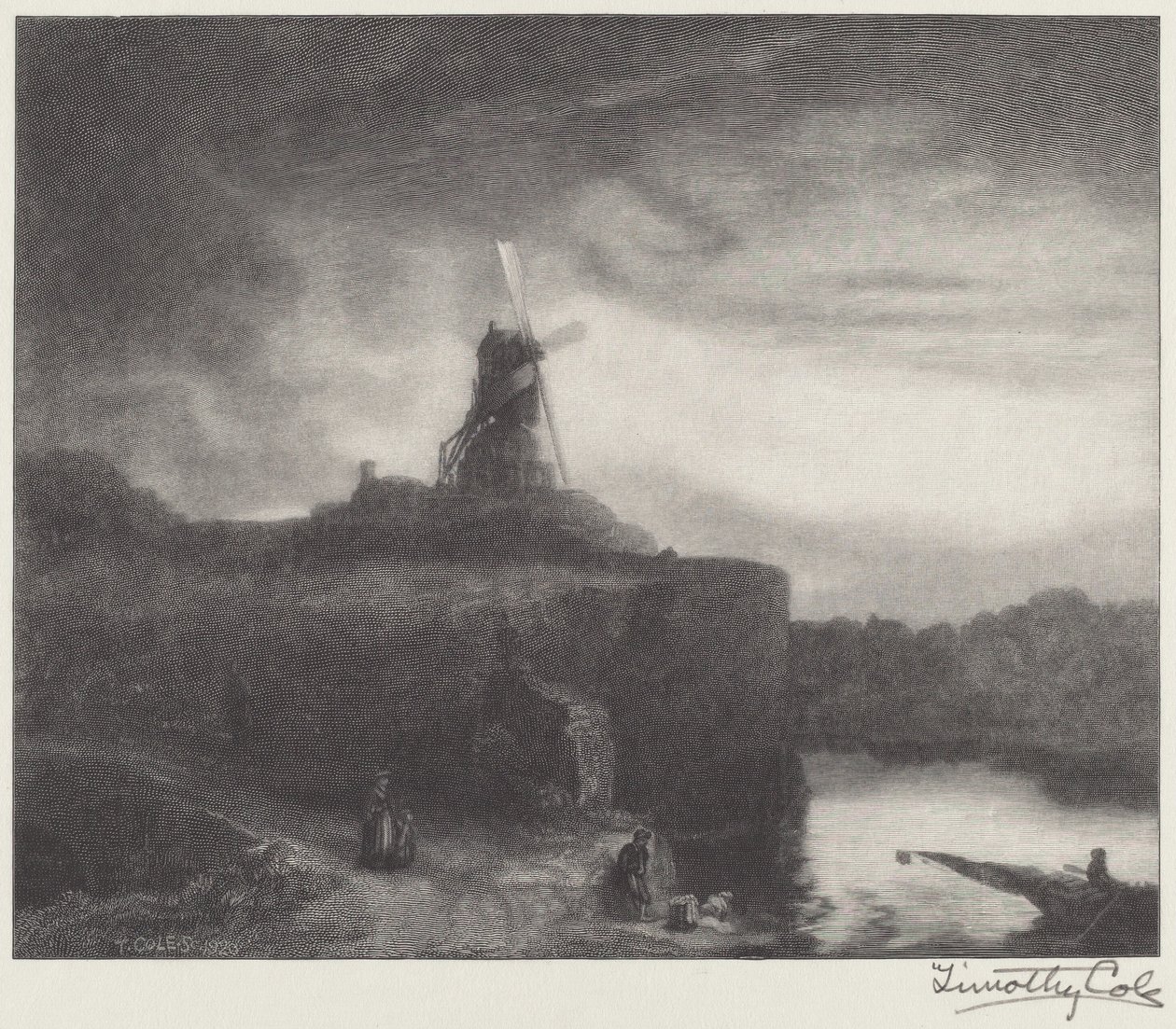 Il mulino da Timothy Cole after Rembrandt van Rijn