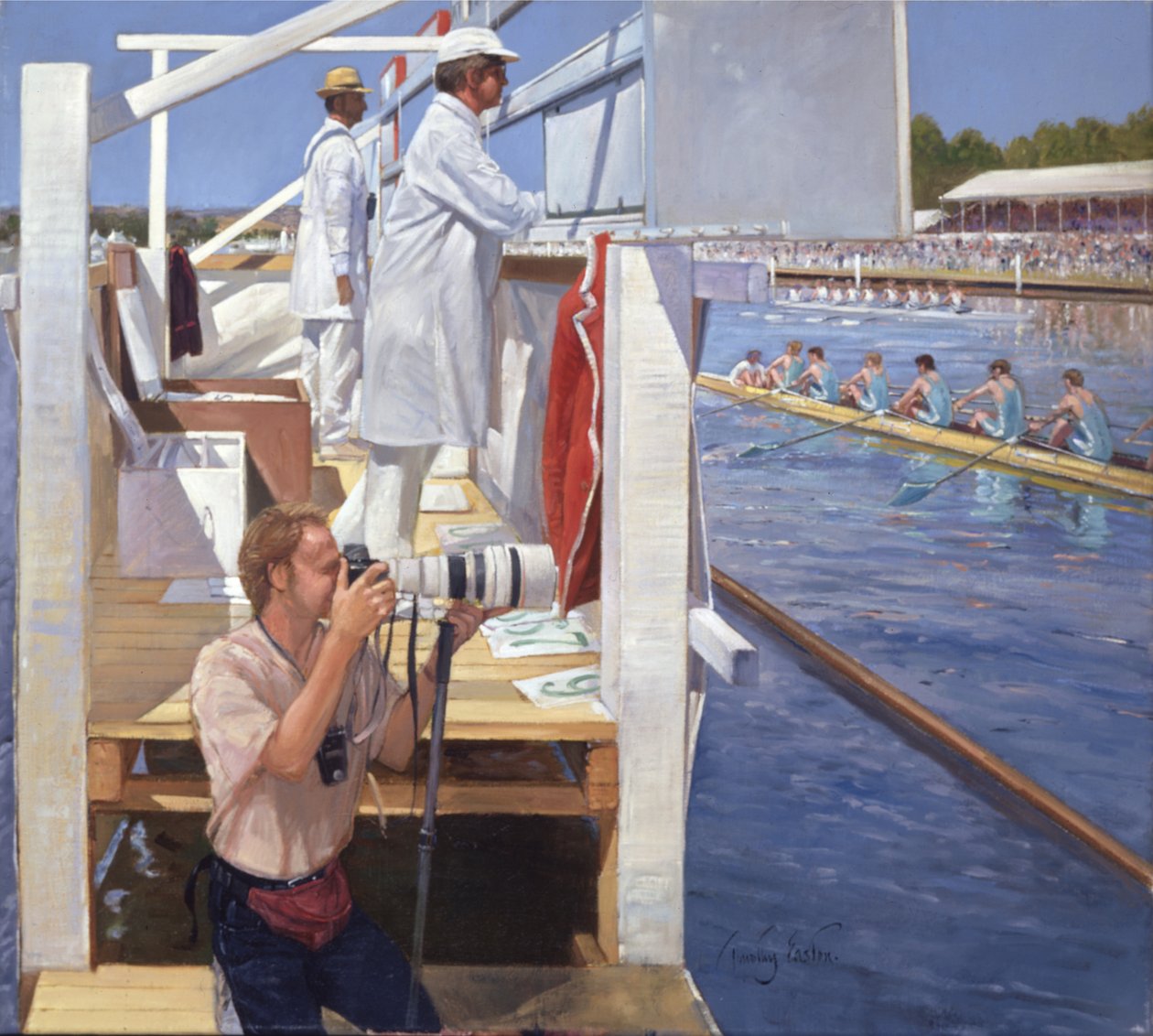 Passaggio della tavola del progresso, Henley (olio su tela) da Timothy Easton