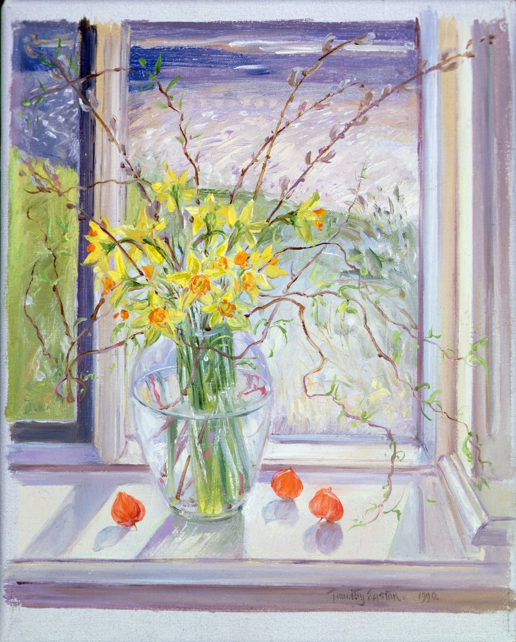 Rami di salice con narciso da Timothy Easton