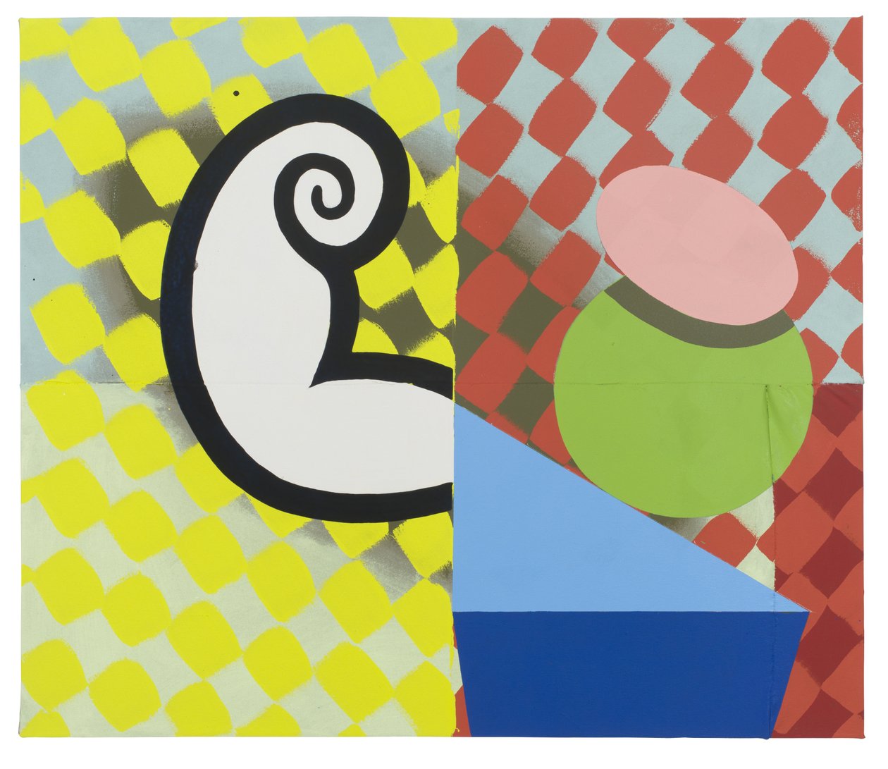 St. Otherwise, 2023 (lattice e smalto su tela) da Timothy Gierschick II