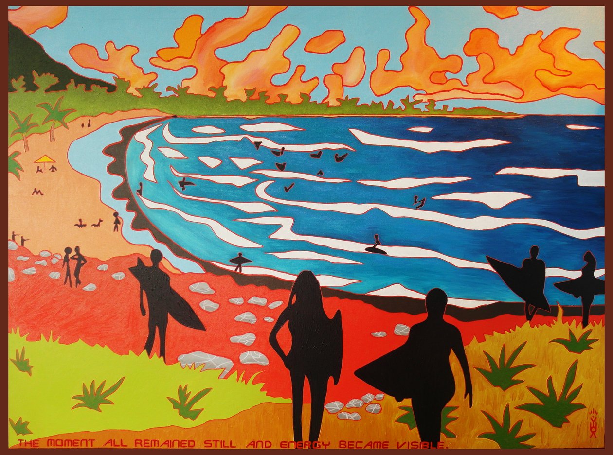 Surfisti sulla spiaggia di Dulan da Timothy Nathan Joel