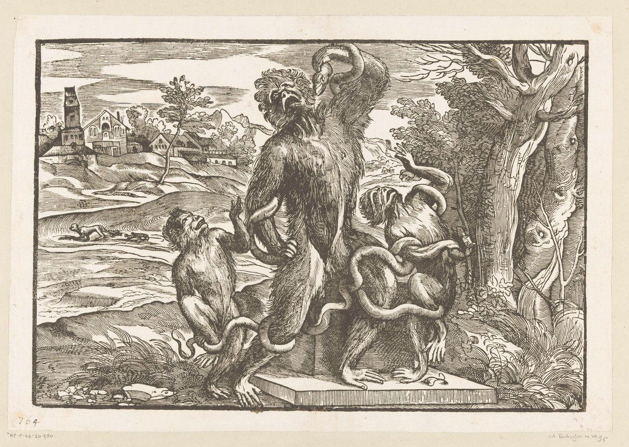 Caricatura del gruppo Laocoonte da Titiaan