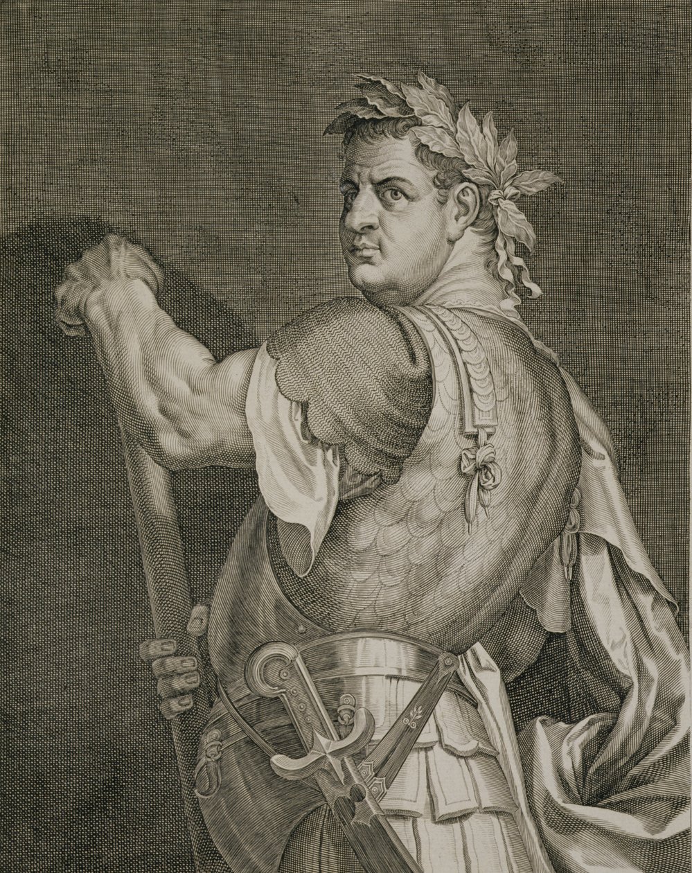 D. Tito Vespasiano Imperatore di Roma 79-81 d.C. inciso da Aegidius Sadeler (1570-1629) da Tiziano Vecelli