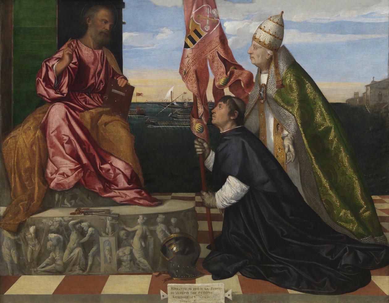 Jacopo Pesaro, Vescovo di Paphos, presentato da Papa Alessandro VI a San Pietro da Tiziano Vecelli