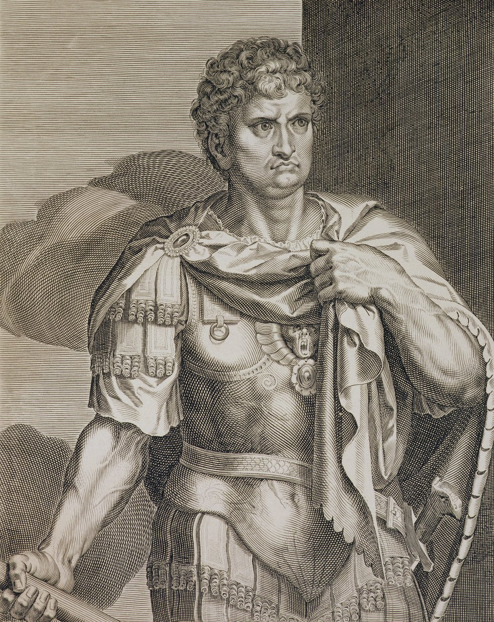 Nerone Claudio Cesare Imperatore di Roma 54-68 d.C. inciso da Aegidius Sadeler (1570-1629) da Tiziano Vecelli