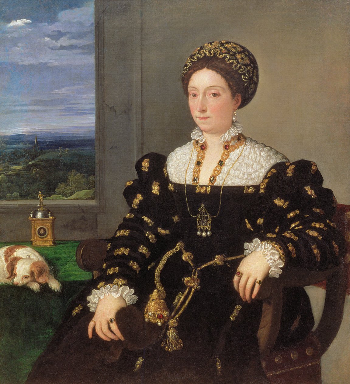 Ritratto di Eleonora Gonzaga della Rovere, 1536 da Tiziano Vecelli